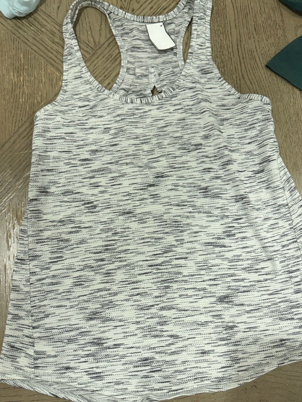 lululemon athletica White and Gray Space-Dye Racerback Tank